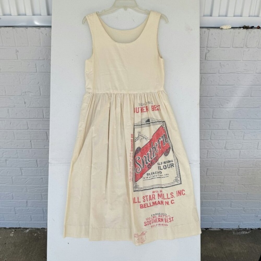 Vintage Handmade Flour Sack Dress Women's XS